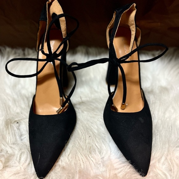 Hengsong Black Strappy Air Thin Heels Size 7 Women’s US - Picture 3 of 5